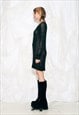 VINTAGE Y2K NET KNITTED LONG JUMPER DRESS IN BLACK