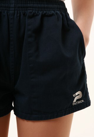 90S VINTAGE COTTON BLUE NAVY SPORTS SPRINTER SHORTS 963