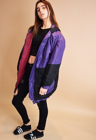 90'S RETRO SPORTS OVERSIZED ATHLEISURE PUFFA PARKA JACKET