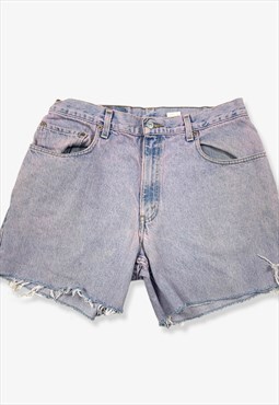 Vintage levi's 560 distressed denim shorts pink w33 BV14558