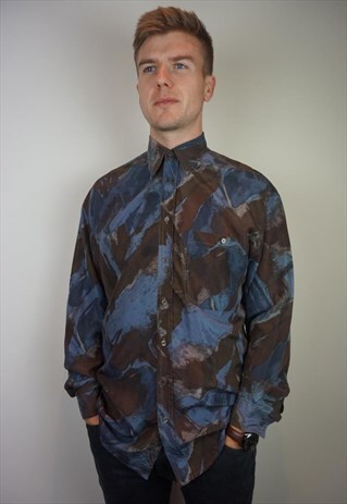 PURE SILK FUNKY PATTERNED SHIRT