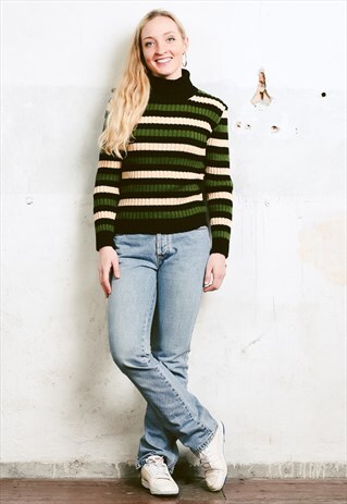 VINTAGE 80S STRIPED KNIT SWEATER