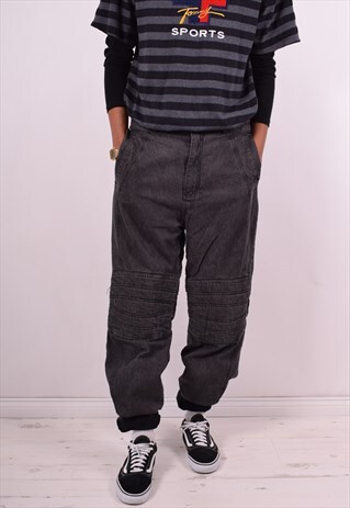 TOMMY HILFIGER MENS VINTAGE JEANS W36 L32 BLACK 90S