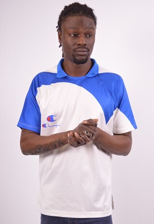 VINTAGE CHAMPION POLO SHIRT WHITE