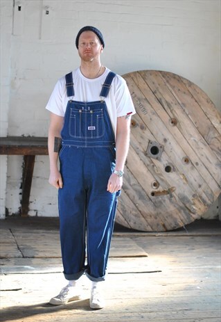 90S BLUE DENIM WORKWEAR DUNGAREES