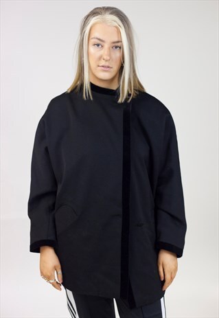 VINTAGE 90S BLACK SOFT WRAP JACKET