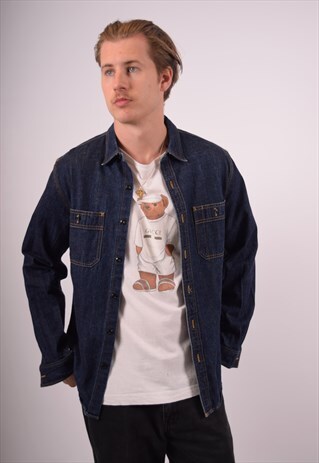 VINTAGE J. CREW DENIM SHIRT BLUE