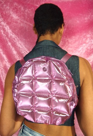 PURPLE INFLATED MINI BACK PACK