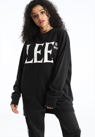 90S OVERSIZED LEE PRINT SPELL OUT SWEATSHIRT