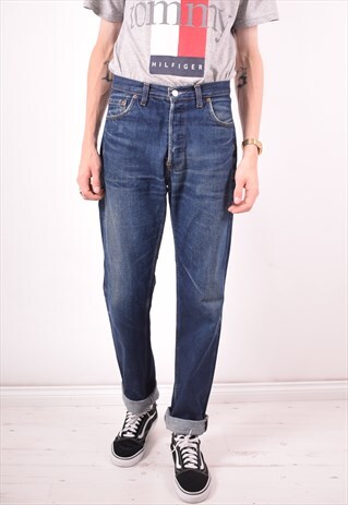 LEVI'S 501 MENS VINTAGE JEANS W30 L33 BLUE 90S