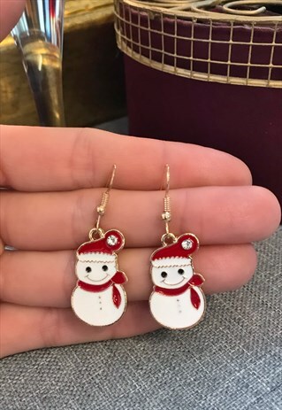 CHRISTMAS SNOWMAN EARRINGS