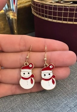 Christmas Snowman Earrings