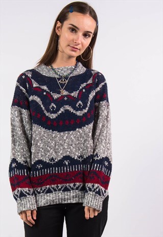 VINTAGE 90'S KNIT GRANDAD JUMPER