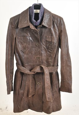 Vintage 00s suede leather coat