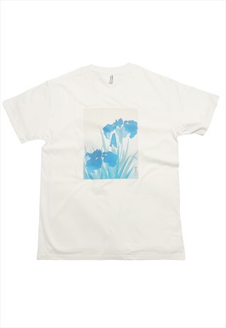 OHARA KOSON IRIS FLOWERS T-SHIRT VINTAGE JAPANESE ART