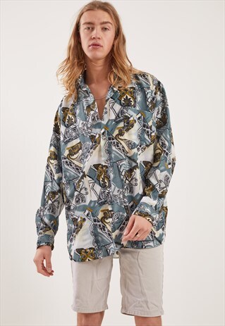 VINTAGE PATTERNED LONG SLEEVE SHIRT