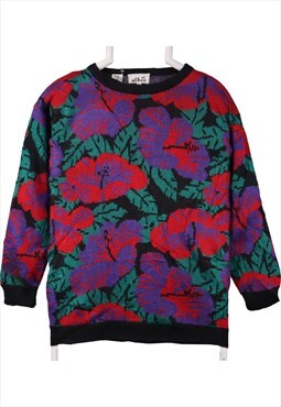 Albee 90's Knitted Crewneck Jumper / Sweater Medium Green