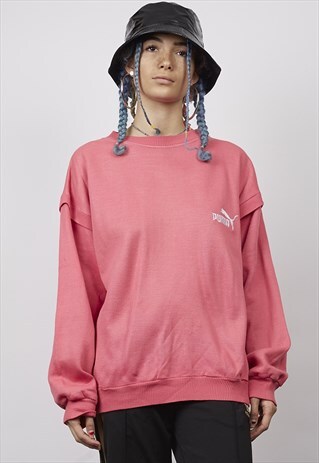 VINTAGE 80'S PUMA PINK SWEATER