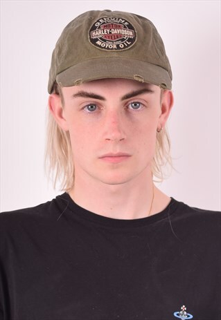 HARLEY DAVIDSON MENS VINTAGE CAP ONE SIZE GREEN 90S
