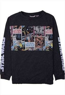 Vintage 90's Starwars Sweatshirt Crew Neck Black Small