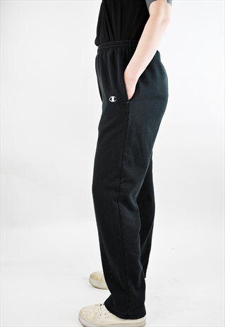 VINTAGE 90S CHAMPION BLACK UNISEX STRAIGHT LEG JOGGERS