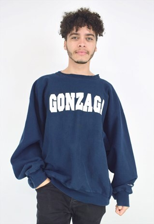 VINTAGE 90'S CHAMPION GONZAGA BLUE SWEATSHIRT