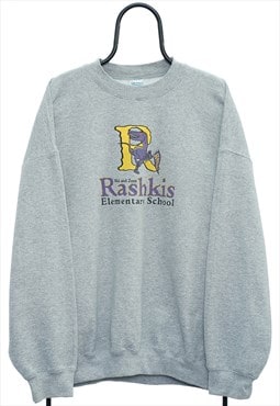 Vintage Rashkis Graphic Grey Sweatshirt Mens