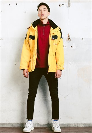 VINTAGE 90S YELLOW SKI JACKET COAT