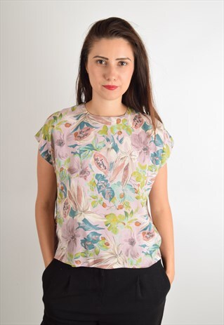 VINTAGE BLOUSE FLORAL PRINT (1768)