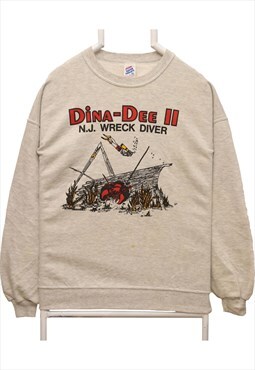 Jerzees 90's Dina Dee 2 Graphic Crewneck Sweatshirt XLarge G