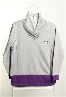 Vintage Fila Sweatshirt Grey Purple
