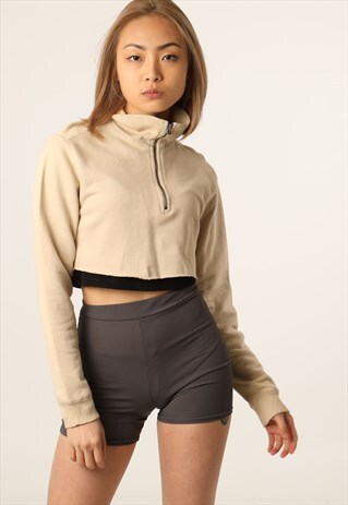 VINTAGE LEVI'S CROPPED 1/4 ZIP SWEATSHIRT