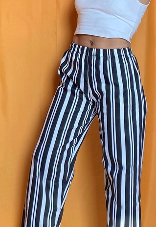 WORKWEAR STRIPED UNISEX CARGO STRAIGHT LEG TROUSERS