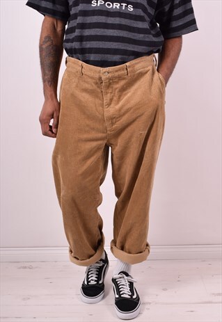POLO RALPH LAUREN MENS VINTAGE CORDUROY JEANS W36 L27 BROWN