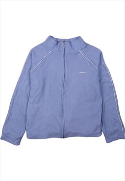 Vintage 90's Reebok Fleece Jumper Full Zip Up Blue Large