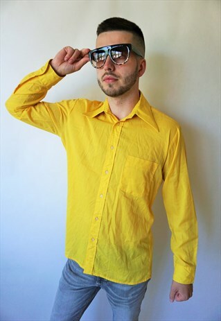 VINTAGE SUIT SHIRT SHIRTS BOHO HIPPIE OXFORD TOP CASUAL