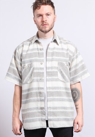 VINTAGE AZTEC PATTERNED SHIRT