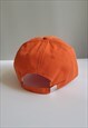 ORANGE GRAPHIC VINTAGE COTTON BASEBALL ADJUSTABLE CAP 