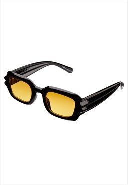 50's Sunglasses in Black with Havana Brown lens