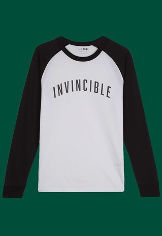 BASEBALL T-SHIRT WITH INVINCIBLE SLOGAN