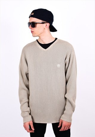 VINTAGE 90S BEIGE MINIMALIST TIMBERLAND JUMPER