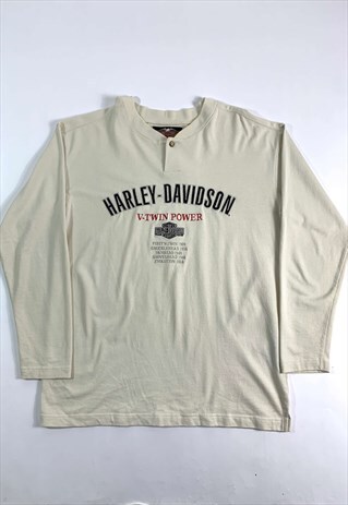 HARLEY DAVIDSON EMBROIDERED V-TWIN LONG SLEEVE TEE