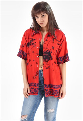 PALM TREE SHIRT 70S HAWAIIAN