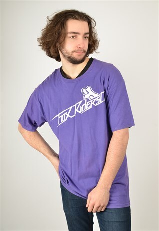 VINTAGE "FOX RIDERS" USA GRAPHIC PRINT T-SHIRT