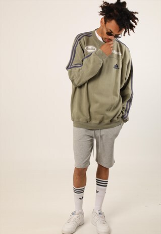 VINTAGE ADIDAS EMBROIDERED LOGO SWEATSHIRT