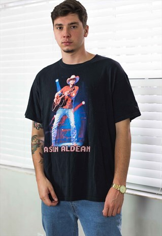 VINTAGE COUNTRY ROCK T-SHIRT LOGO XL 8.5
