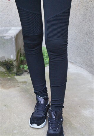 TRACK PANTS/STRETCH LEGGINGS/SKINNY/TROUSERS/MOTO/F1601