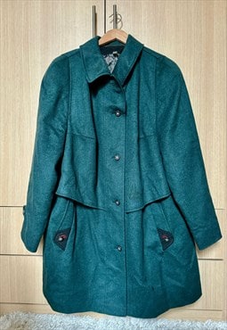 Vintage dark green 90s winter coat jacket