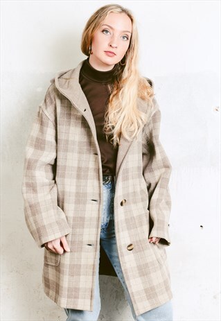 VINTAGE 80S HOODED COAT
