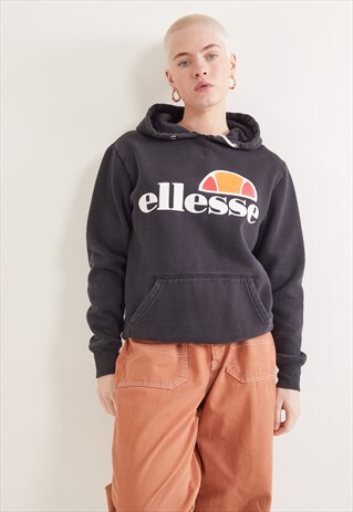 VINTAGE ELLESSE HOODIE BLACK
